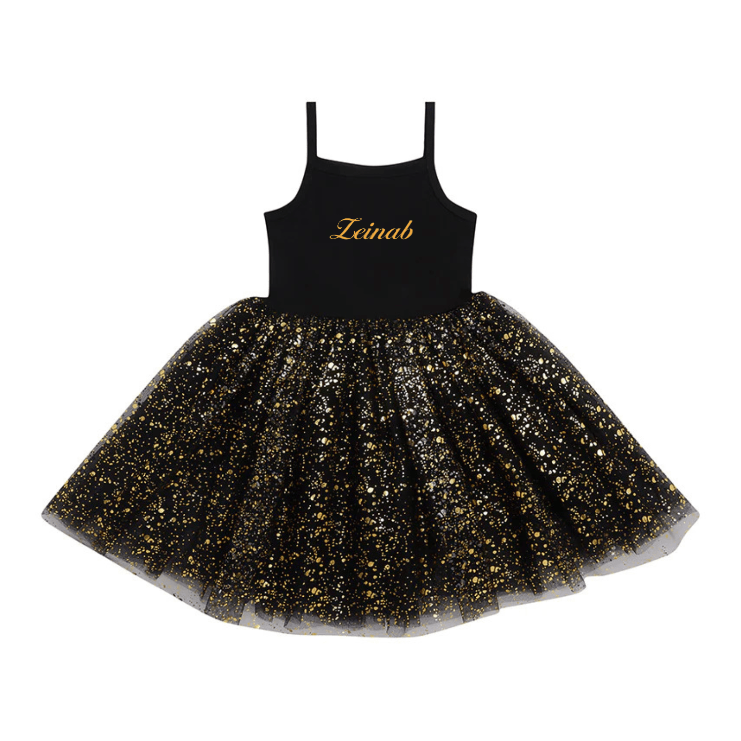 Bob Blossom Black Gold Sparkle Dress