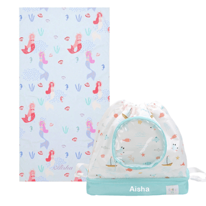 Mermaid Towel & Swim Bag 2-Pc Gift Set