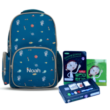 Load image into Gallery viewer, Cosmic Explorer Backpack with Glowing Science Kit 2-Pc Gift Set
