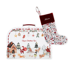 Festive Christmas Box & Stocking Gift Set