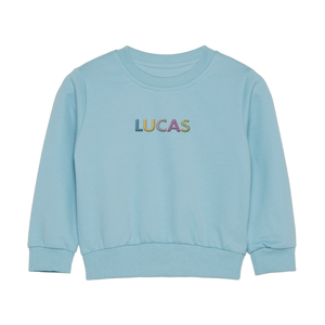 Embroidered Name Jersey Sweatshirt