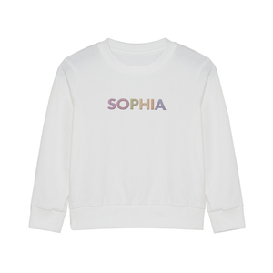 Embroidered Name Jersey Sweatshirt