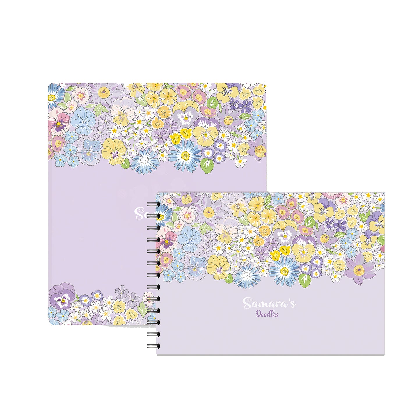 Ring Binder & Doodle Book Set - Enchanted Floral