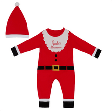 Load image into Gallery viewer, Organic Cotton Santa Baby Romper
